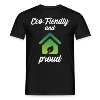 Eco-Friendly and Proud - Männer T-Shirt - Schwarz - Vorne - AI Model Male 178 light (178cm)