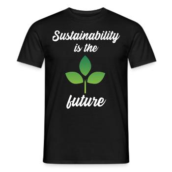 Sustainability is the future - Männer T-Shirt - Schwarz - Vorne - AI Model Male 178 light (178cm)