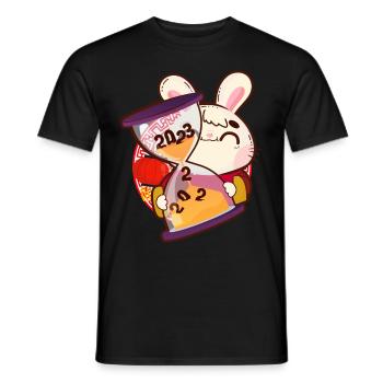 Neujahr 2023 Chinesisches Sternzeichen Hase - Männer T-Shirt - Schwarz - Vorne - AI Model Male 178 light (178cm)