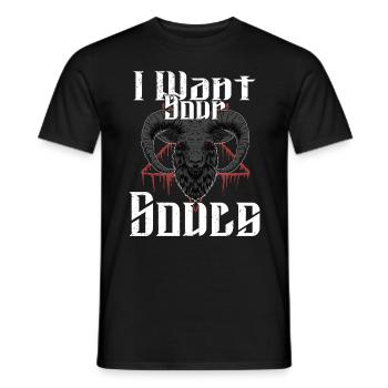 Satan Beelzebub Devil Gothic Pentagram Mystical - Men's T-Shirt - black - Front - AI Model Male 178 light (178cm)