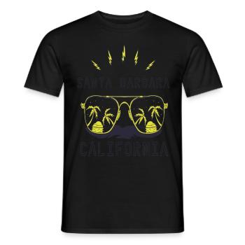 Sonnenbrille Kalifornien Santa Barbara Palmen Stra - Männer T-Shirt - Schwarz - Vorne - AI Model Male 178 light (178cm)