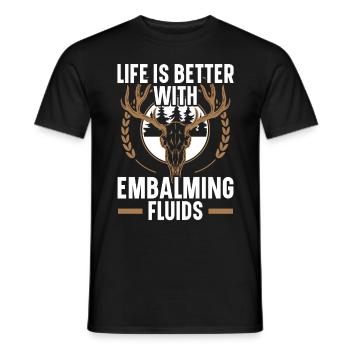 La vie est meilleure avec le liquide d’embaumement - T-shirt homme - noir - Devant - AI Model Male 178 light (178cm)