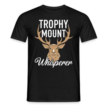 Trophy Mountain Whisperer Hunting Taxidermy - Men's T-Shirt - black - Front - AI Model Male 178 light (178cm)
