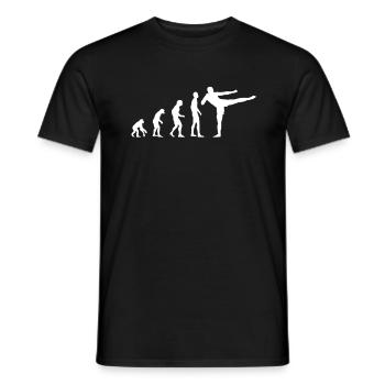 Evolution Kickboxing, MMA, Martial Arts - Men's T-Shirt - black - Front - AI Model Male 178 light (178cm)
