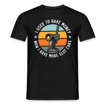 J’avais de l’argent - maintenant j’ai plus de Spiela - T-shirt homme - noir - Devant - AI Model Male 178 light (178cm)