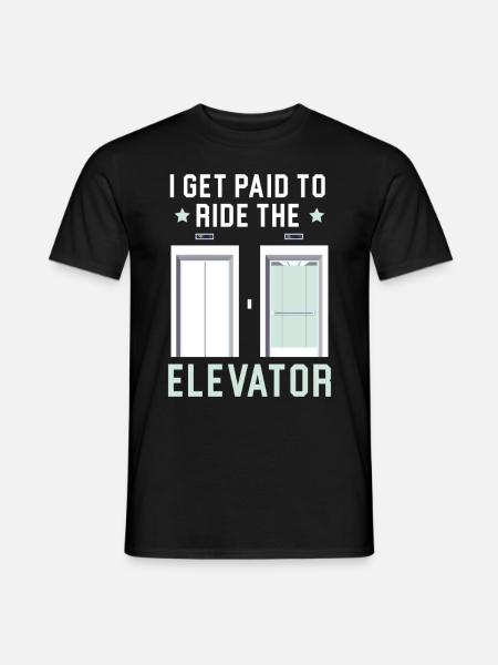 Je suis payé pour des trajets en ascenseur Techn - T-shirt homme - noir