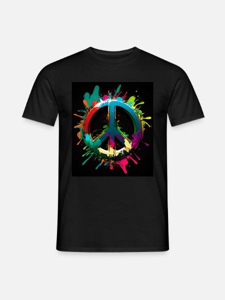 Abstract Peace Symbol - Men's T-Shirt - black