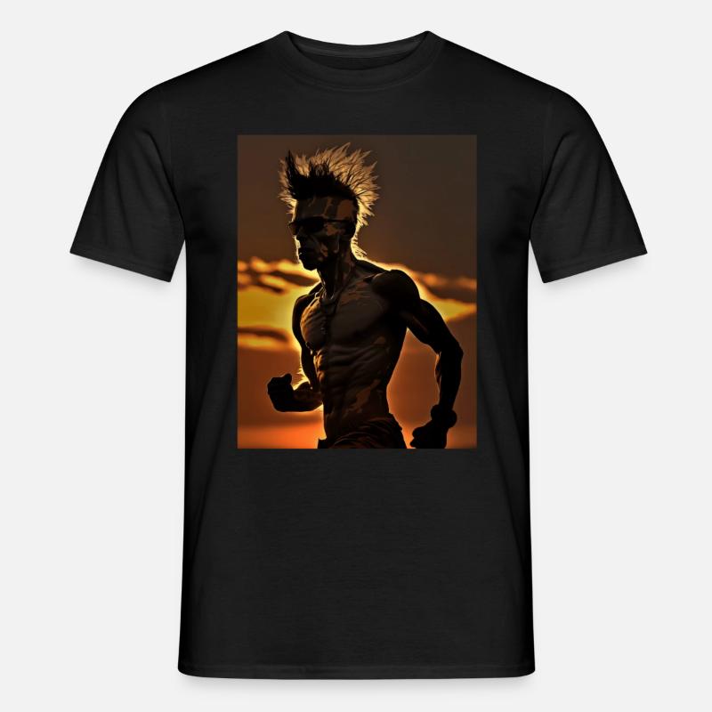 Punk Läufer - Männer T-Shirt - Schwarz