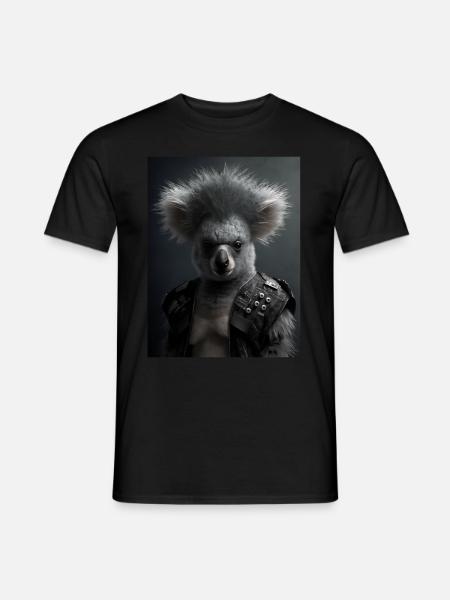 Cool Punk Koala - Men's T-Shirt - black
