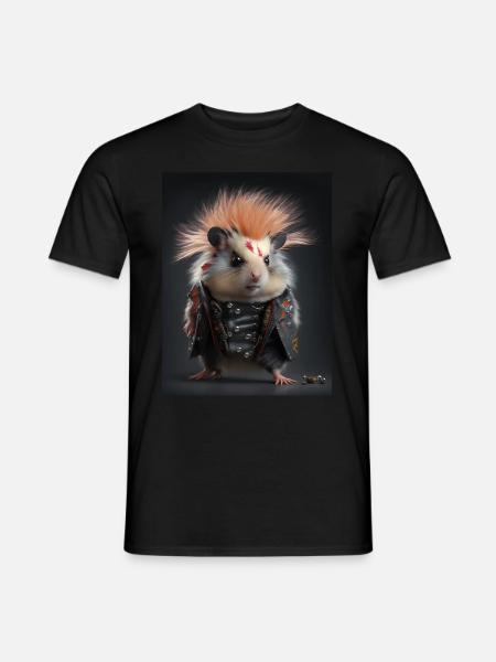 Cool Punk Mouse - Men's T-Shirt - black