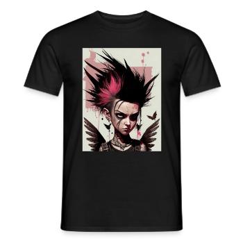 Fée punk cool - T-shirt homme - noir - Devant - AI Model Male 178 light (178cm)