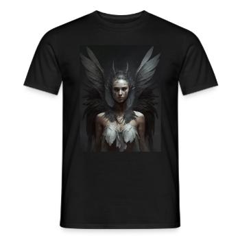 Ange gothique sombre - T-shirt homme - noir - Devant - AI Model Male 178 light (178cm)