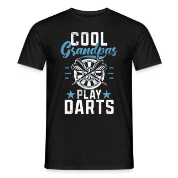 Retro dartboard Dartboard 180 for darts players - Men's T-Shirt - black - Front - AI Model Male 178 light (178cm)