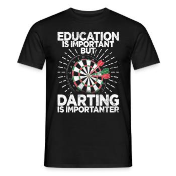 Retro dartboard Dartboard 180 for darts players - Men's T-Shirt - black - Front - AI Model Male 178 light (178cm)
