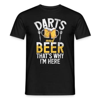 Retro dartboard Dartboard 180 for darts players - Men's T-Shirt - black - Front - AI Model Male 178 light (178cm)