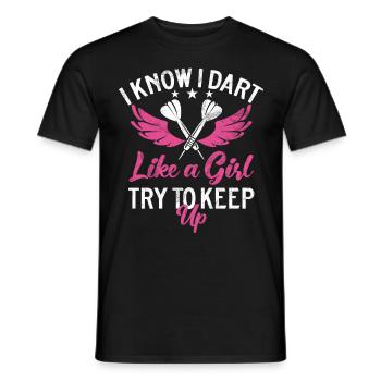 Retro dartboard Dartboard 180 for darts players - Men's T-Shirt - black - Front - AI Model Male 178 light (178cm)