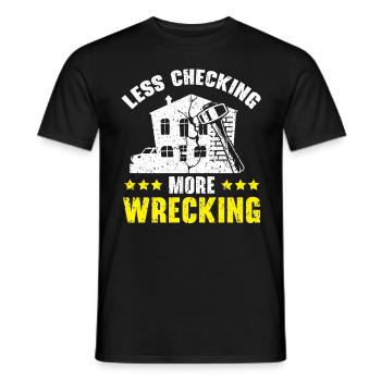 Moins de contrôle, plus de démolition Démolition de maisons - T-shirt homme - noir - Devant - AI Model Male 178 light (178cm)
