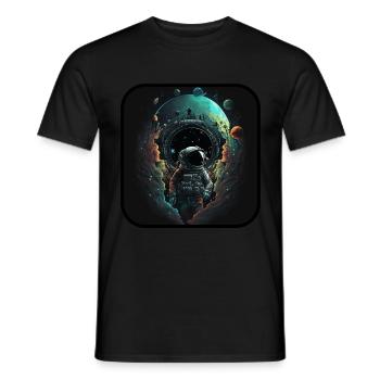 Abstract Astronaut - Männer T-Shirt - Schwarz - Vorne - AI Model Male 178 light (178cm)