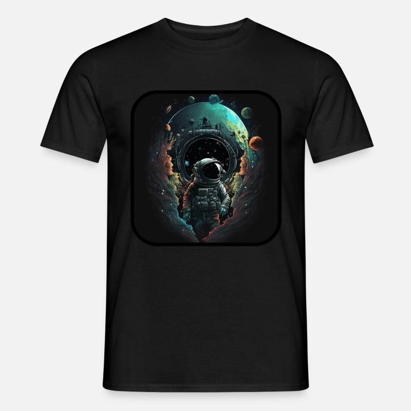 Abstract Astronaut - Männer T-Shirt - Schwarz