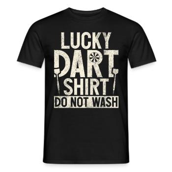 Retro dartboard Dartboard 180 for darts players - Men's T-Shirt - black - Front - AI Model Male 178 light (178cm)