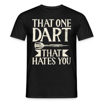 Retro dartboard Dartboard 180 for darts players - Men's T-Shirt - black - Front - AI Model Male 178 light (178cm)