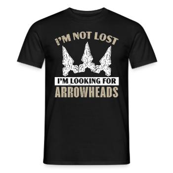 Je ne suis pas perdu Je cherche la chasse aux pointes de flèches - T-shirt homme - noir - Devant - AI Model Male 178 light (178cm)