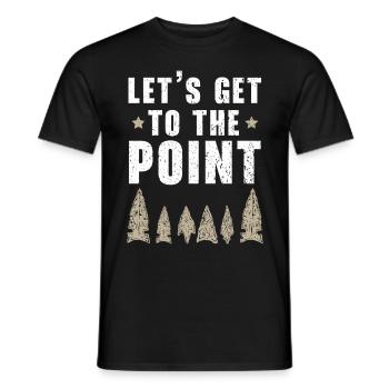 Let's get down to the point of arrowhead hunting - Men's T-Shirt - black - Front - AI Model Male 178 light (178cm)