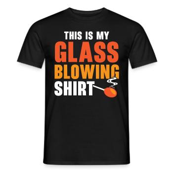 Voici ma chemise soufflée de verre Gaffer souffleur de verre - T-shirt homme - noir - Devant - AI Model Male 178 light (178cm)