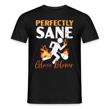 Souffleur de vitreau soufflant parfaitement sain - T-shirt homme - noir - Devant - AI Model Male 178 light (178cm)