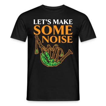 Let's make some noise Instrument Musician Dud - Men's T-Shirt - black - Front - AI Model Male 178 light (178cm)