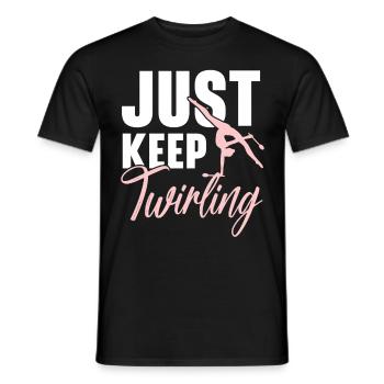 Je continue à recruter Baton Twirler Baton Twir - T-shirt homme - noir - Devant - AI Model Male 178 light (178cm)