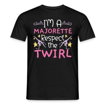 Je suis majorette Respectez le vortex Bato - T-shirt homme - noir - Devant - AI Model Male 178 light (178cm)