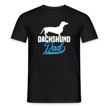 Dachshund Dad - Men's T-Shirt - black - Front - AI Model Male 178 light (178cm)