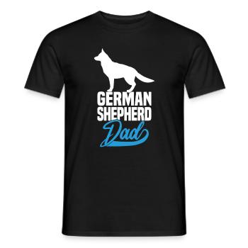 German Shepherd Dad - Männer T-Shirt - Schwarz - Vorne - AI Model Male 178 light (178cm)