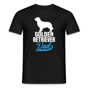 Papa Golden Retriever - T-shirt homme - noir - Devant - AI Model Male 178 light (178cm)