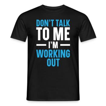 Ne me parlez pas, je m’entraîne Gym Fitness - T-shirt homme - noir - Devant - AI Model Male 178 light (178cm)