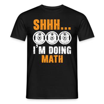 Chut je fais math trainer haltérophilie fitness - T-shirt homme - noir - Devant - AI Model Male 178 light (178cm)
