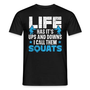 La vie a ses hauts et ses bas que je les appelle - T-shirt homme - noir - Devant - AI Model Male 178 light (178cm)