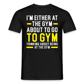 Entraîneur Musculation Haltérophilie Gym Fi - T-shirt homme - noir - Devant - AI Model Male 178 light (178cm)