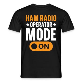 Ham Radio Operator Mode Radio Operator Ham Radio - Men's T-Shirt - black - Front - AI Model Male 178 light (178cm)