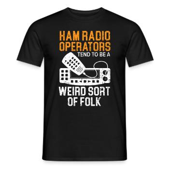 Ham Radio Operators Tend To Be Weird Sort Of Folk - Men's T-Shirt - black - Front - AI Model Male 178 light (178cm)