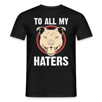 Pit Bull Bulldog Terrier Chien Amoureux des Chiens - T-shirt homme - noir - Devant - AI Model Male 178 light (178cm)
