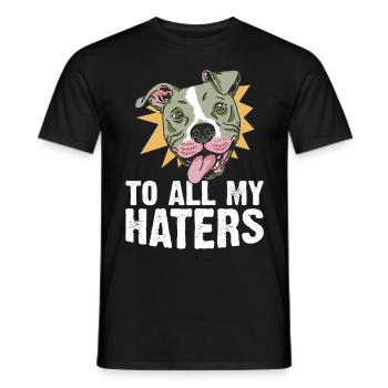 Pit Bull Bulldog Terrier Chien Amoureux des Chiens - T-shirt homme - noir - Devant - AI Model Male 178 light (178cm)