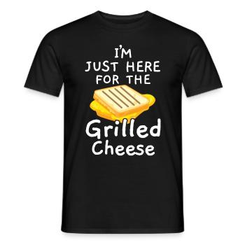 I'm only here foodie for the grilled cheese - Men's T-Shirt - black - Front - AI Model Male 178 light (178cm)