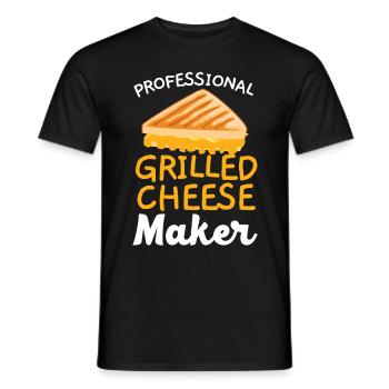 Fromager grillé professionnel Cheesy - T-shirt homme - noir - Devant - AI Model Male 178 light (178cm)