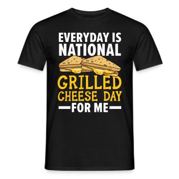For me, every day is the National Day of Culture. - Men's T-Shirt - black - Front - AI Model Male 178 light (178cm)