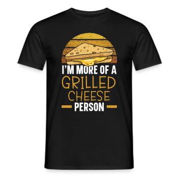 I'm more of a grilled cheese type Grilled cheese - Men's T-Shirt - black - Front - AI Model Male 178 light (178cm)