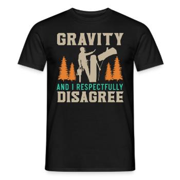 Schwerkraft und ich respektvoll widersprechen Arbo - Männer T-Shirt - Schwarz - Vorne - AI Model Male 178 light (178cm)