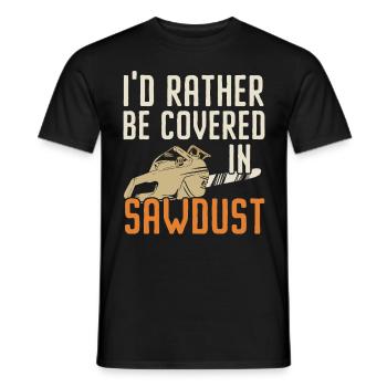 Je préférerais être recouvert d’épingle d’arbre à sciure de bois - T-shirt homme - noir - Devant - AI Model Male 178 light (178cm)