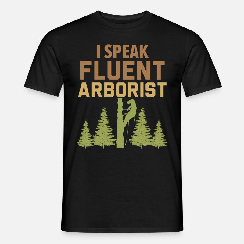 Ich spreche fließend Baumpfleger Baumpfleger - Männer T-Shirt - Schwarz